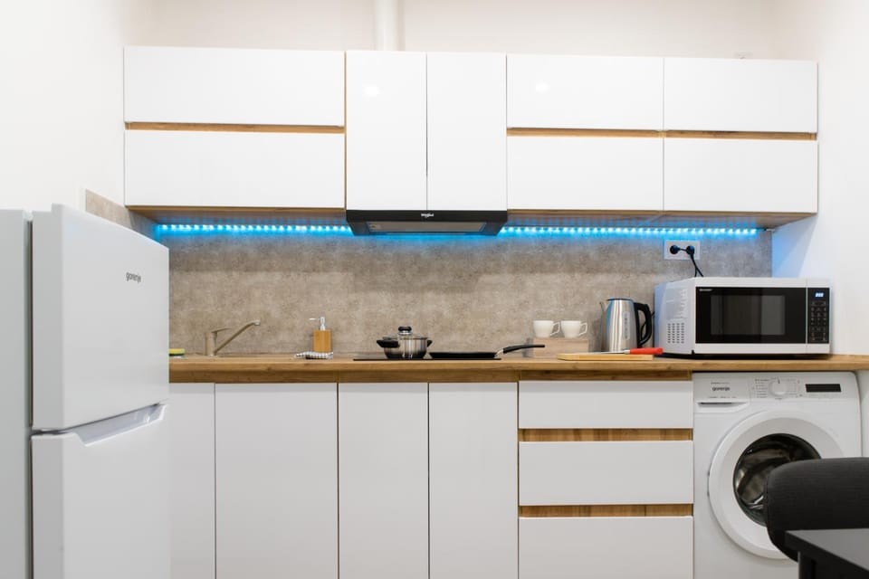 Coffee/tea facilities, Kitchen or kitchenette, minibar, stove