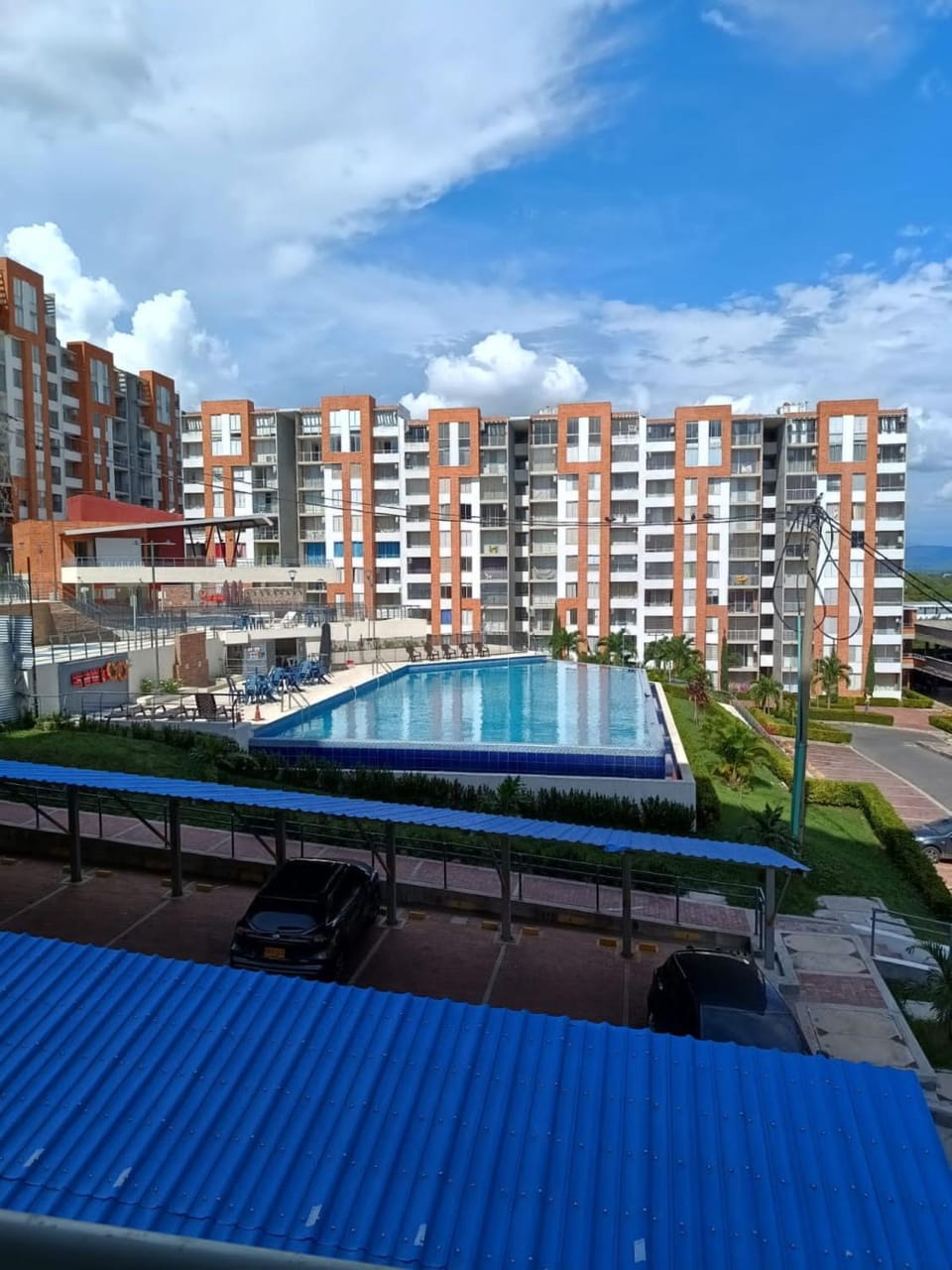 Property building, Pool view