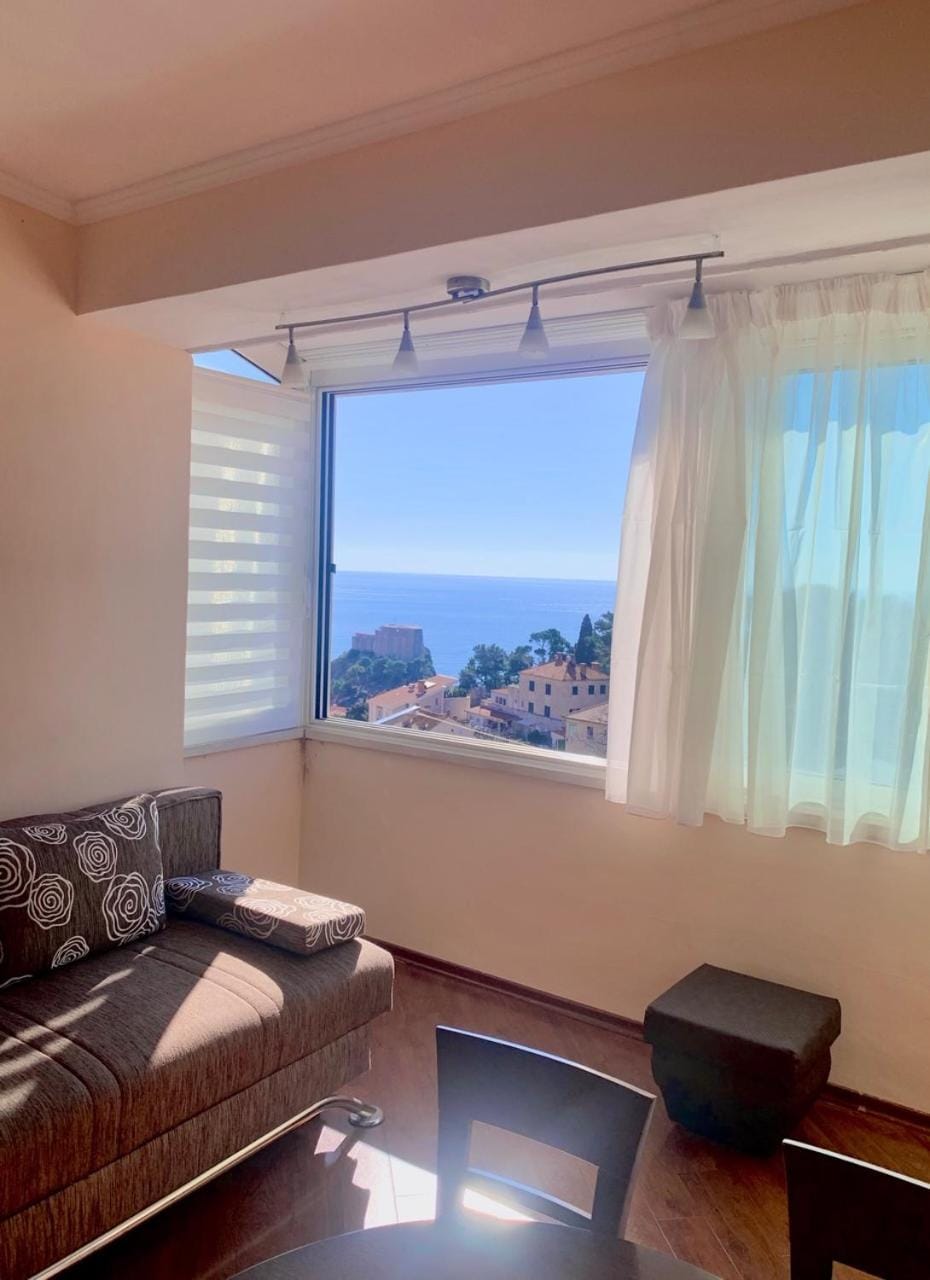 Living room, Seating area, Sea view