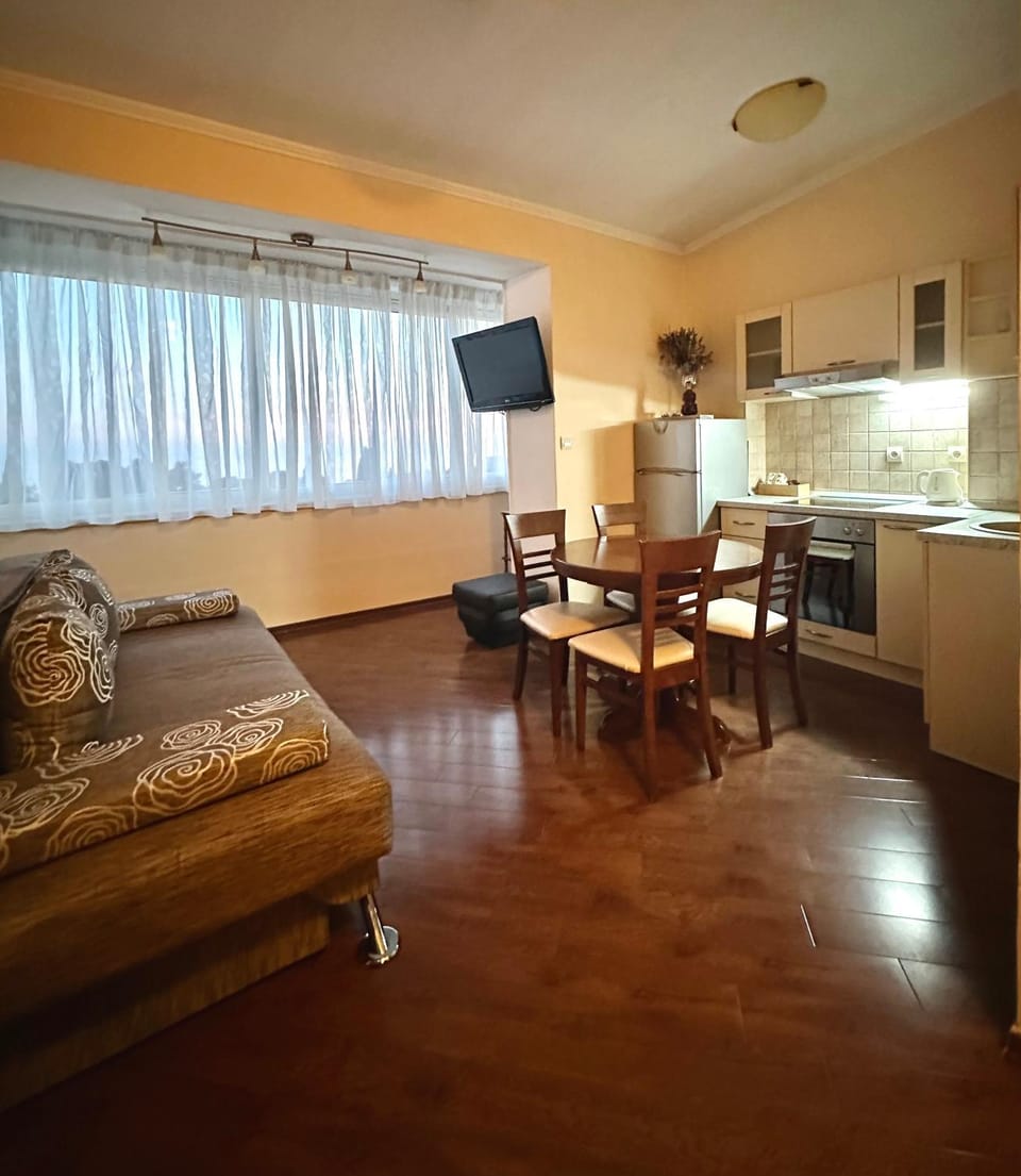 Living room, kitchen