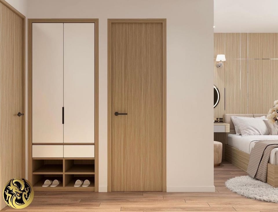 Photo of the whole room, wardrobe