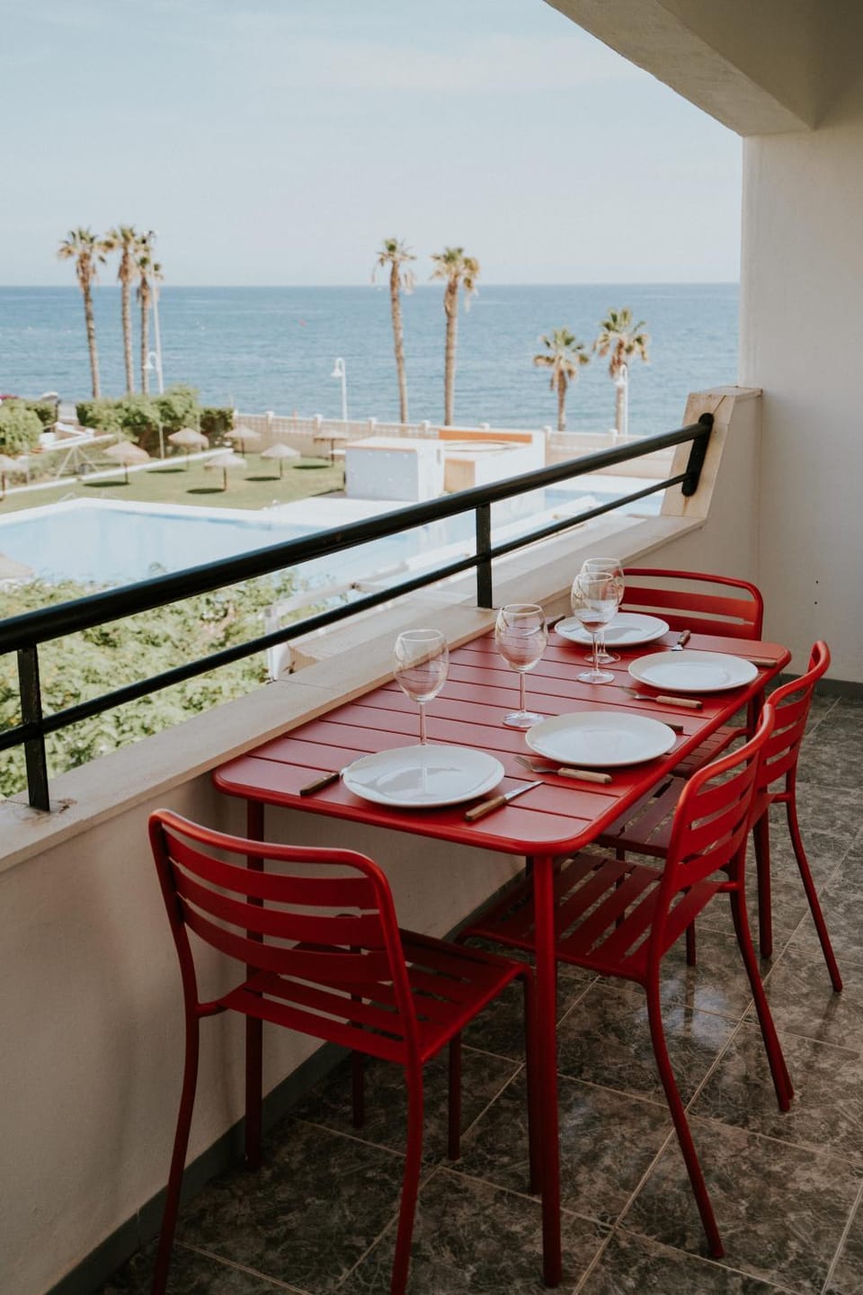 View (from property/room), Balcony/Terrace, Pool view
