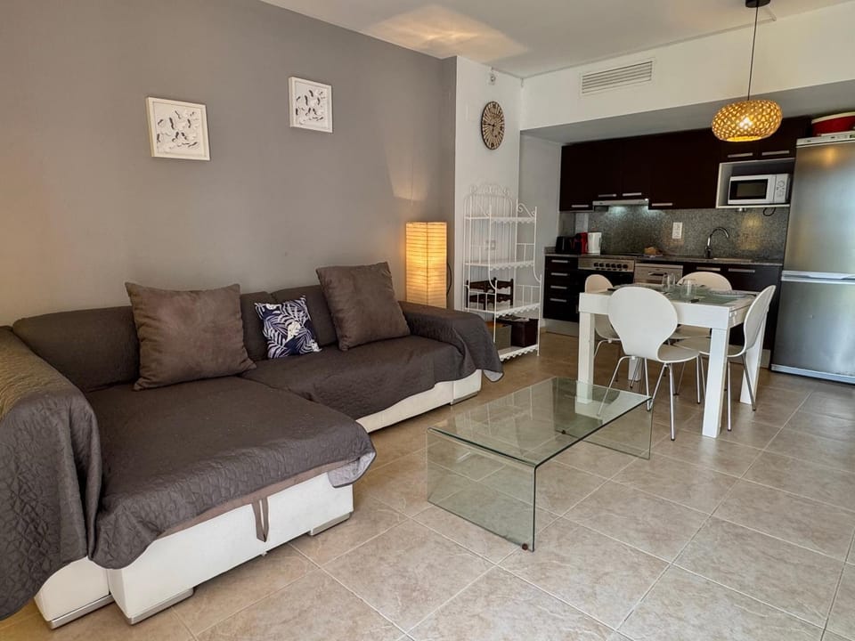 Kitchen or kitchenette, Living room, Dining area