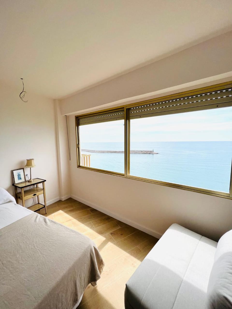 Bed, View (from property/room), Balcony/Terrace, Photo of the whole room, Bedroom, Sea view