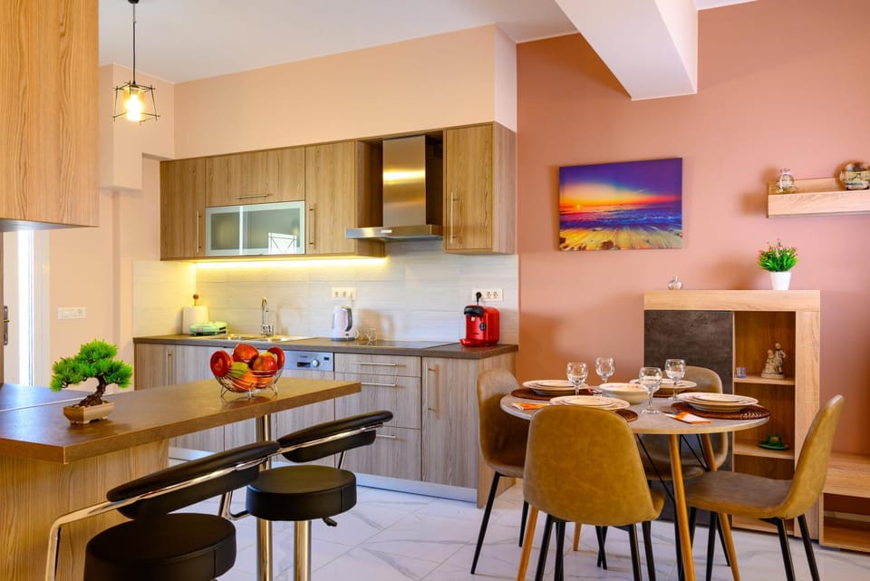 Kitchen or kitchenette, Living room, Dining area