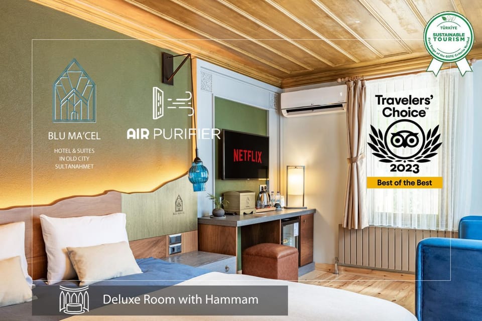 Bed, Property logo or sign, TV and multimedia, Photo of the whole room, Logo/Certificate/Sign, Certificate/Award, VIP, air conditioner