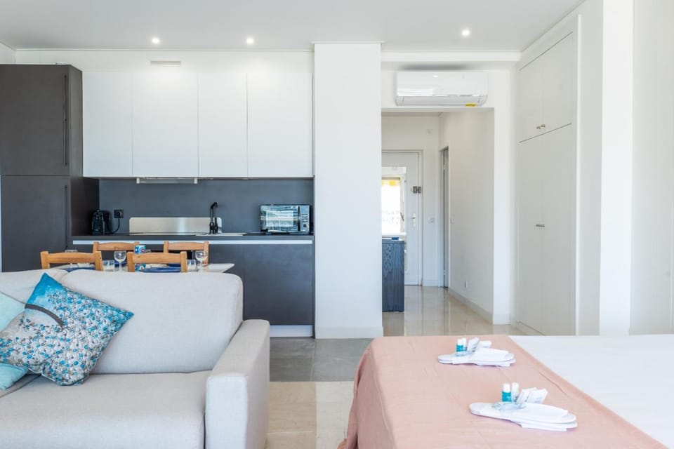 Large studio with a breathtaking view of the sea Apartment in Villeneuve-Loubet