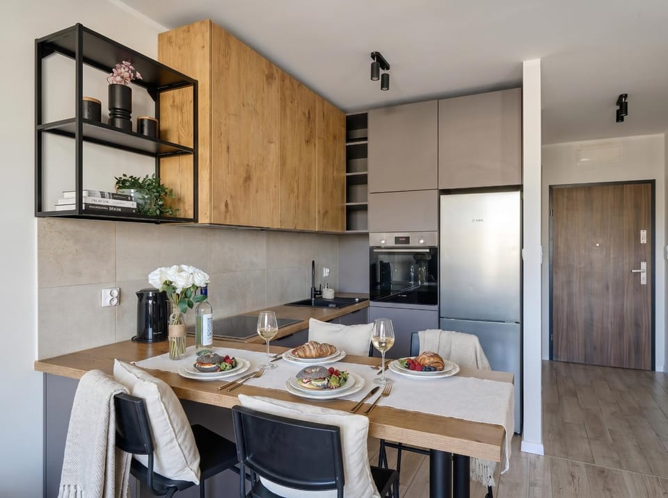 Kitchen or kitchenette, Food and drinks, Dining area, Food, minibar, oven, pet friendly, stove