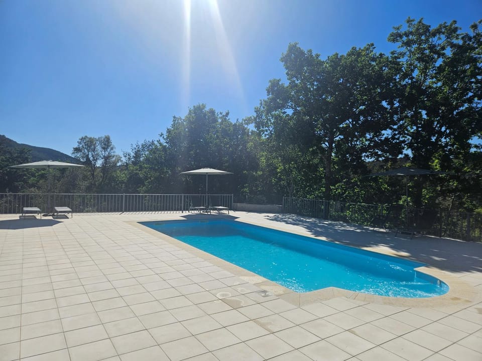 Day, Natural landscape, Pool view, Swimming pool, Swimming pool, sunbed