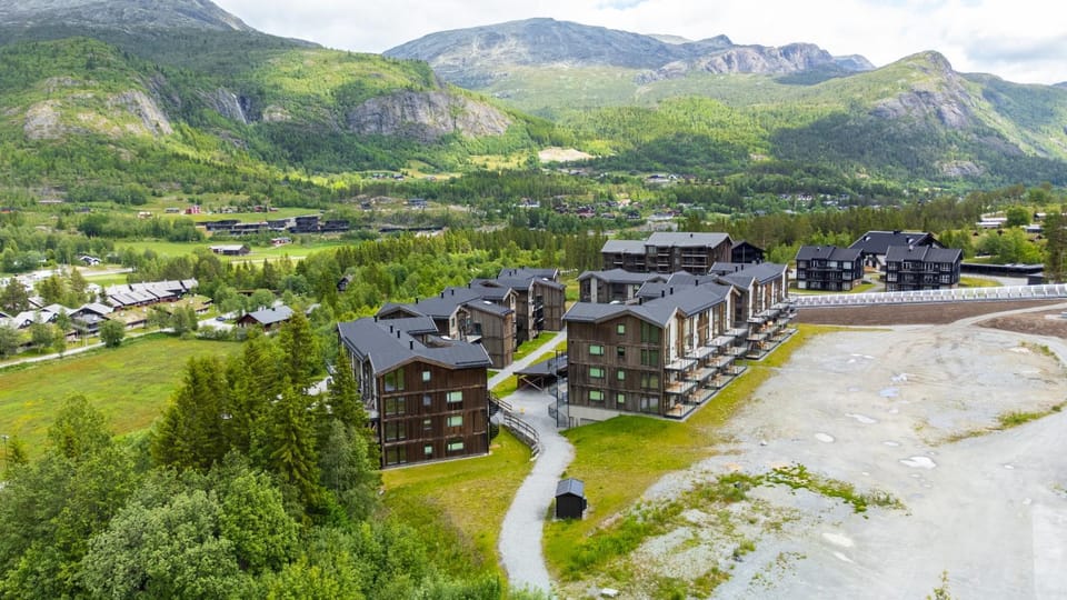 Property building, Natural landscape, Bird's eye view, Mountain view