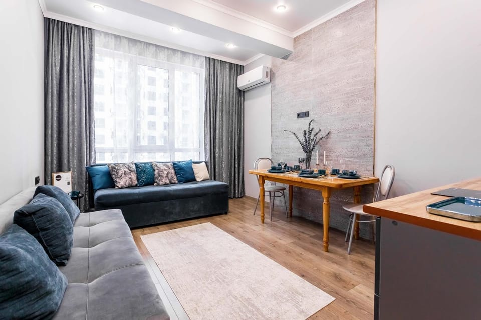 Living room, Seating area, Dining area, air conditioner