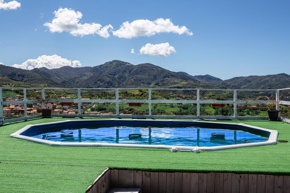 Natural landscape, Mountain view, Pool view, Swimming pool