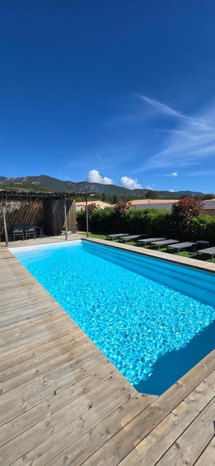 Natural landscape, Mountain view, Pool view, Swimming pool