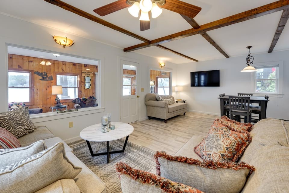Lakefront Cabin w/ Panoramic Water View & Access Cabin in Sunapee