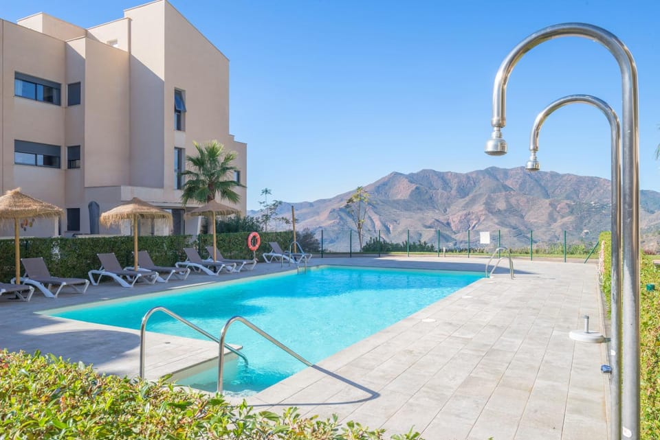 Property building, Mountain view, Swimming pool, sunbed