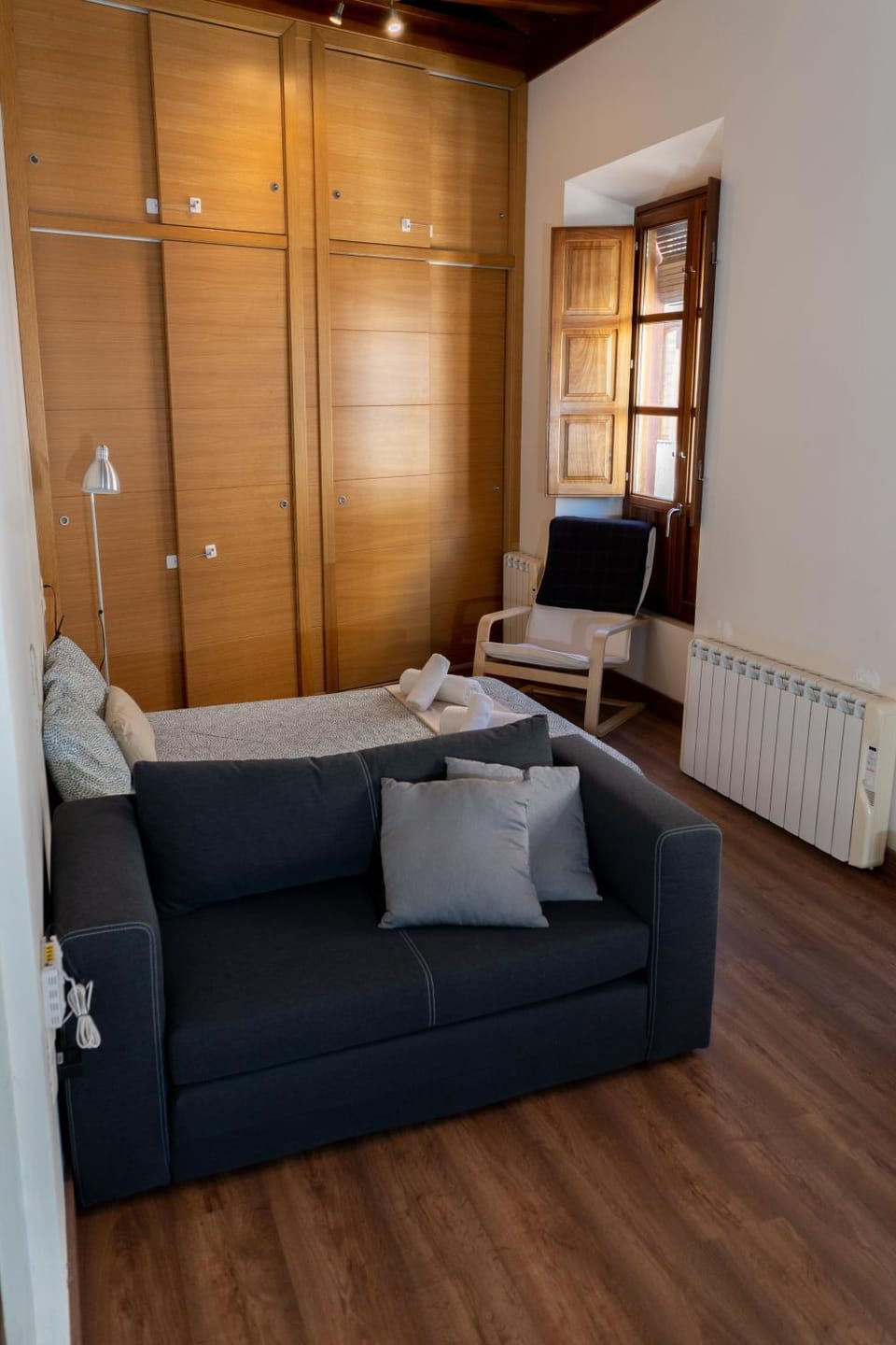 Bed, Living room, Photo of the whole room, Seating area, Bedroom