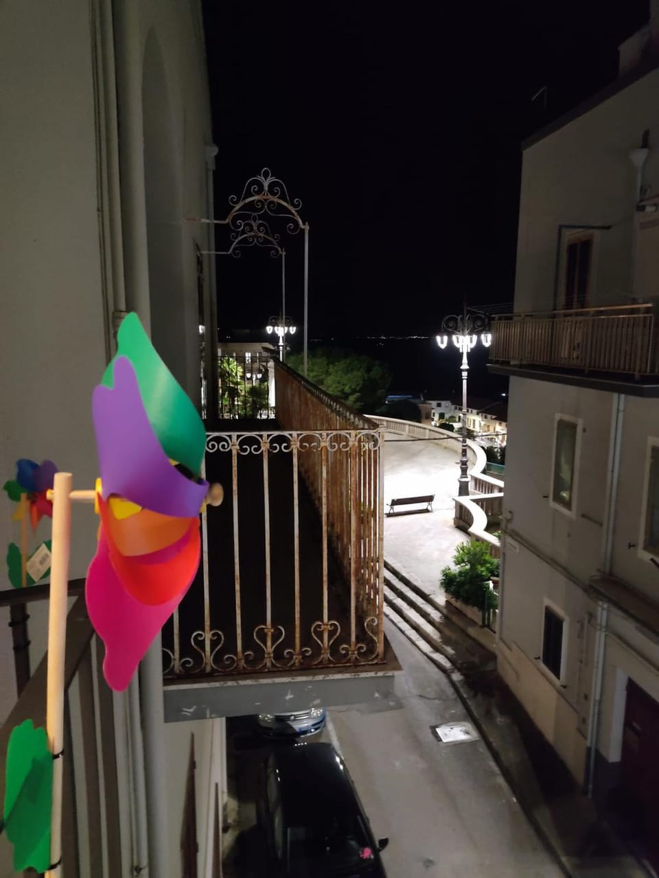 Property building, Night, View (from property/room), Balcony/Terrace