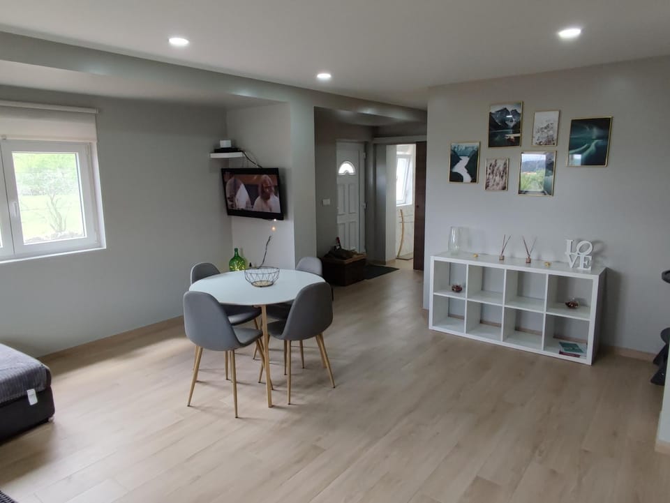 Kitchen or kitchenette, Living room, Dining area