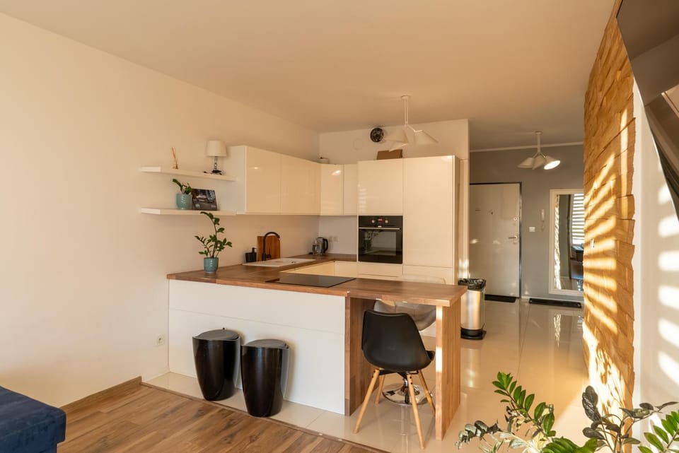 Apartament SKYSCRAPPER z widokiem na panoramę Warszawy Apartment in Warsaw