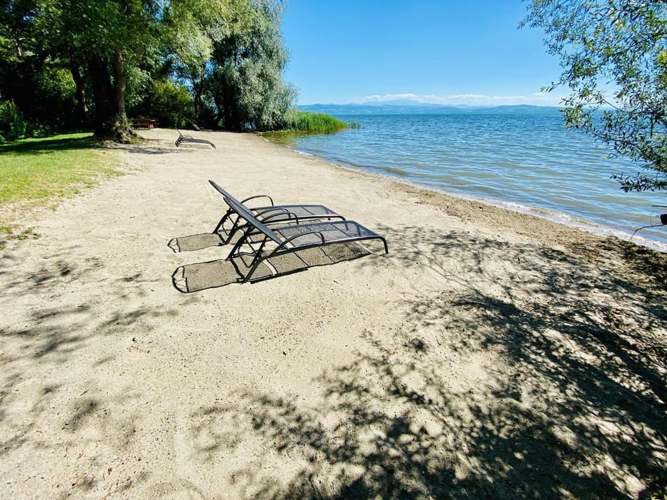 Natural landscape, Beach, Lake view, sunbed