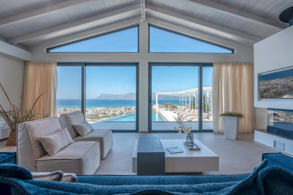 Living room, Seating area, Sea view