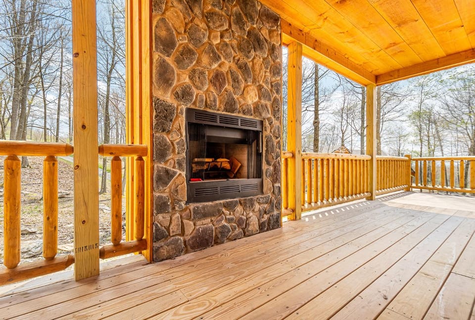 Patio, Balcony/Terrace, Garden view, fireplace