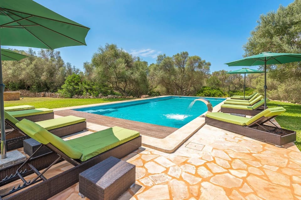 Property building, Living room, Swimming pool