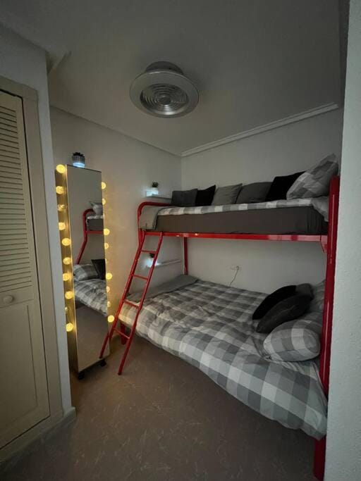Bed, Photo of the whole room, Bedroom, bunk bed