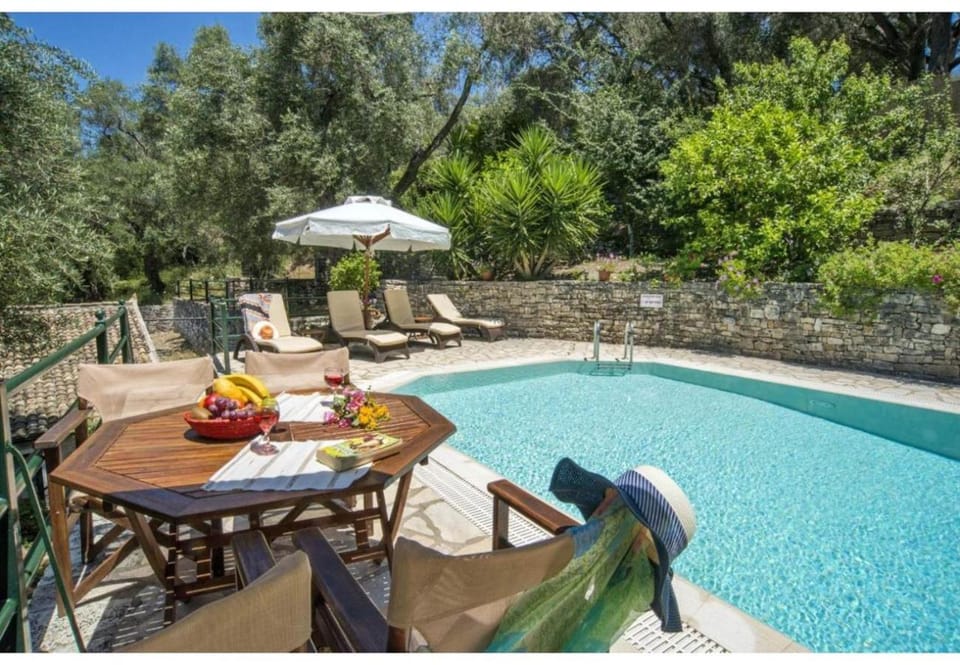 Property building, Living room, Swimming pool