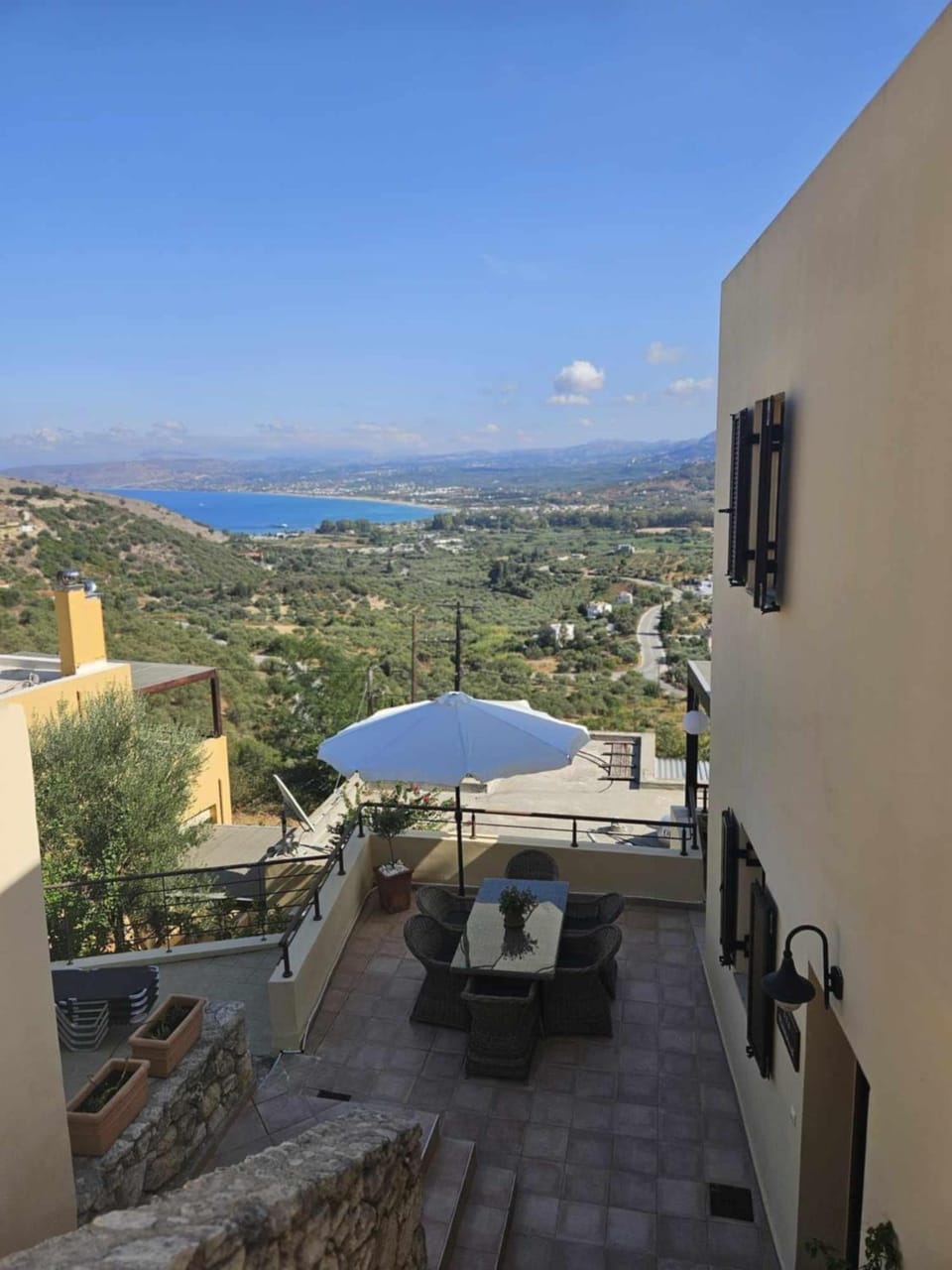 Property building, Patio, View (from property/room), Balcony/Terrace, City view, Mountain view, Sea view