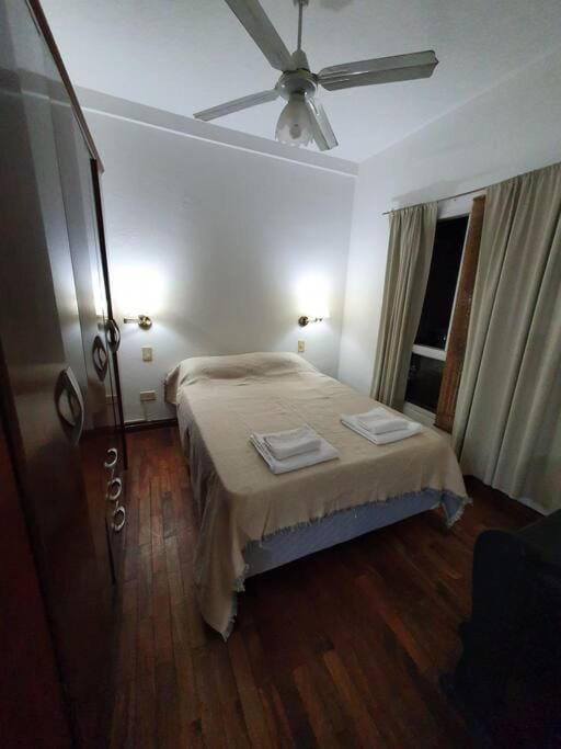 Bed, Photo of the whole room, Bedroom, fireplace, towels