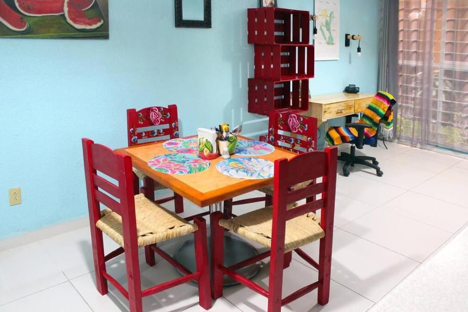 Colorida Casa Azul en Texcoco Centro WiFi Cocina House in State of Mexico