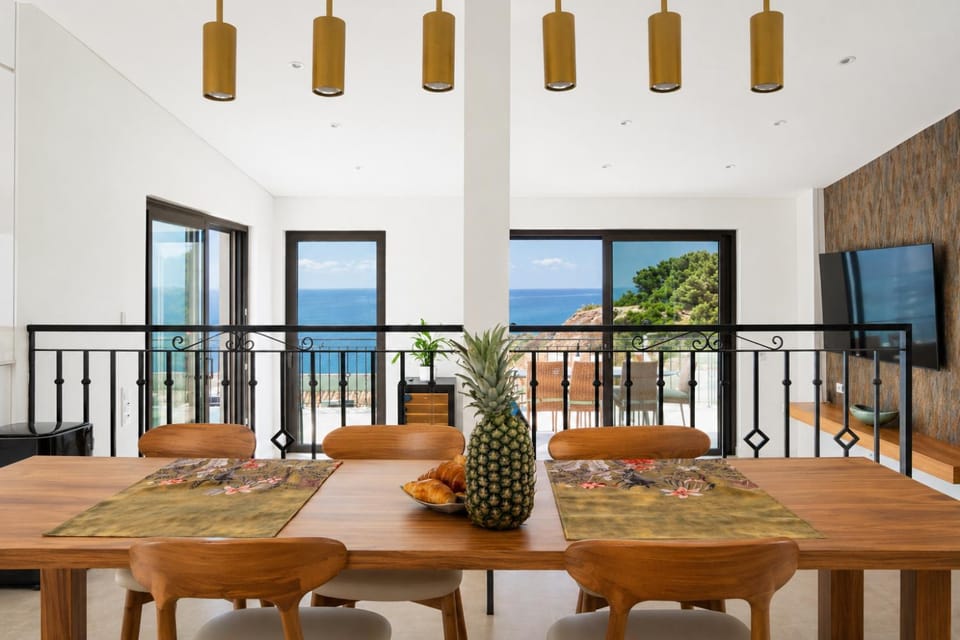 View (from property/room), Living room, Dining area, Sea view