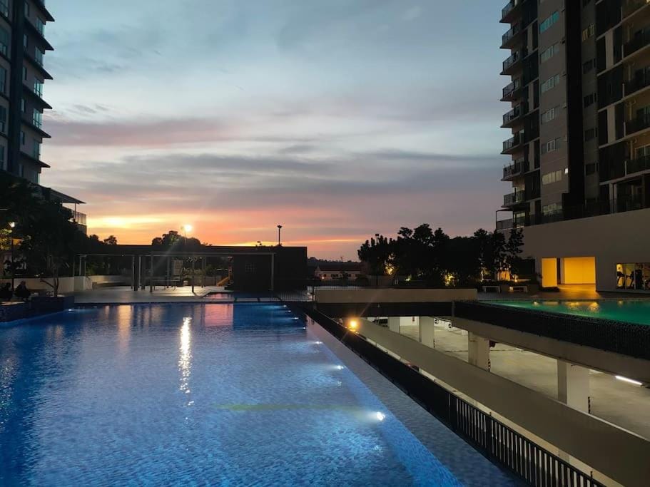 Swimming pool, Sunset