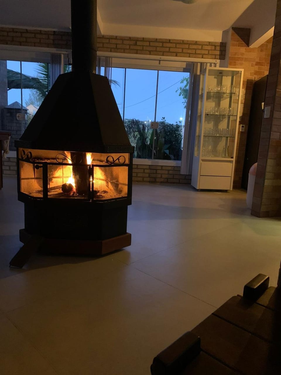 Game Room, fireplace