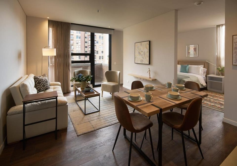 Bed, Balcony/Terrace, Living room, Dining area
