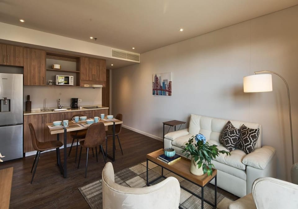 Living room, Dining area, internet, microwave, stove, kitchen