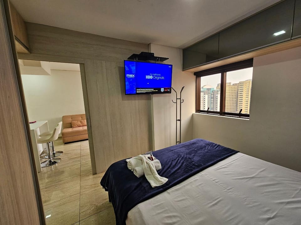 Apart-hotel QIIbirapuera c/quarto suite e cozinha Apartment in Sao Paulo City