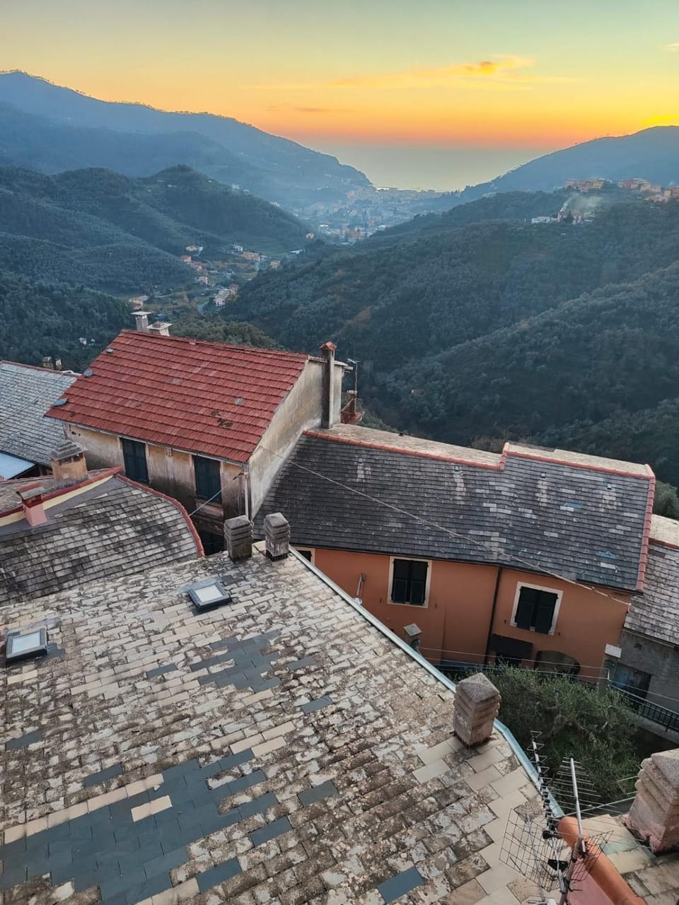 Mountain view, Sunset