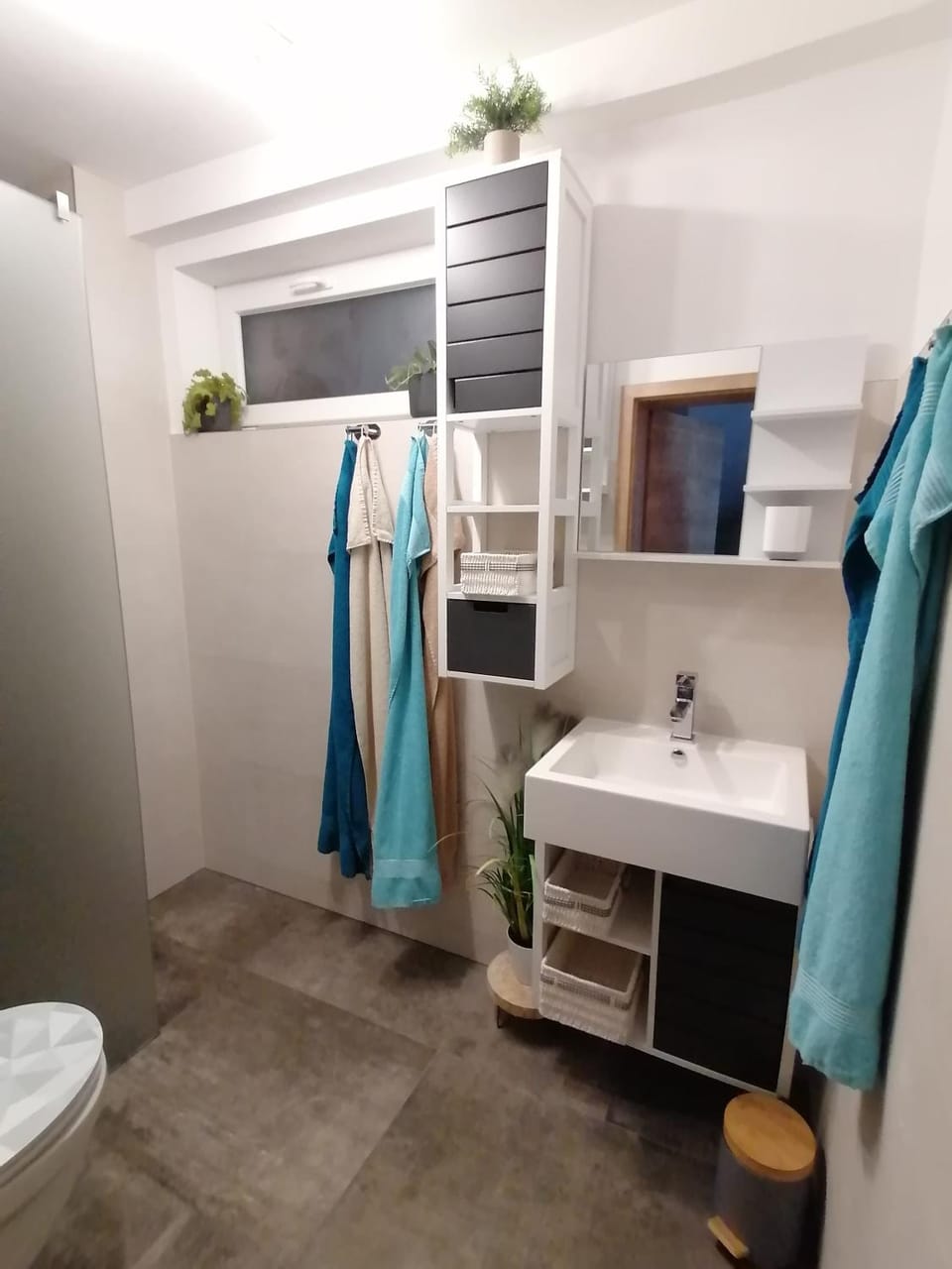 Shower, Toilet, Bathroom, towels
