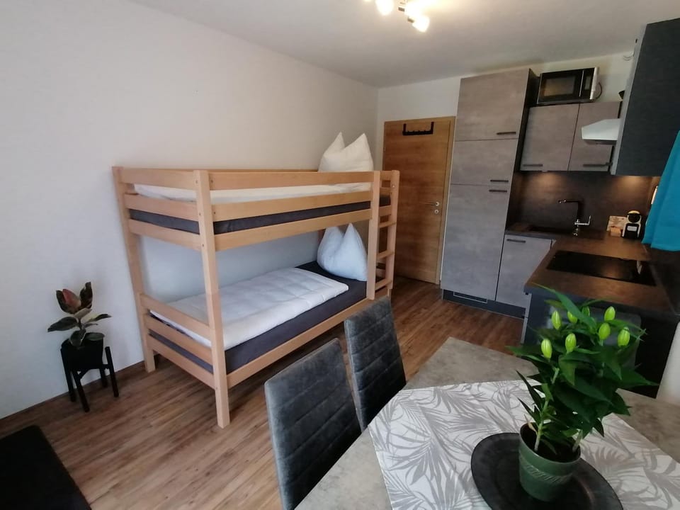 Kitchen or kitchenette, Photo of the whole room, Dining area, Bedroom, bunk bed