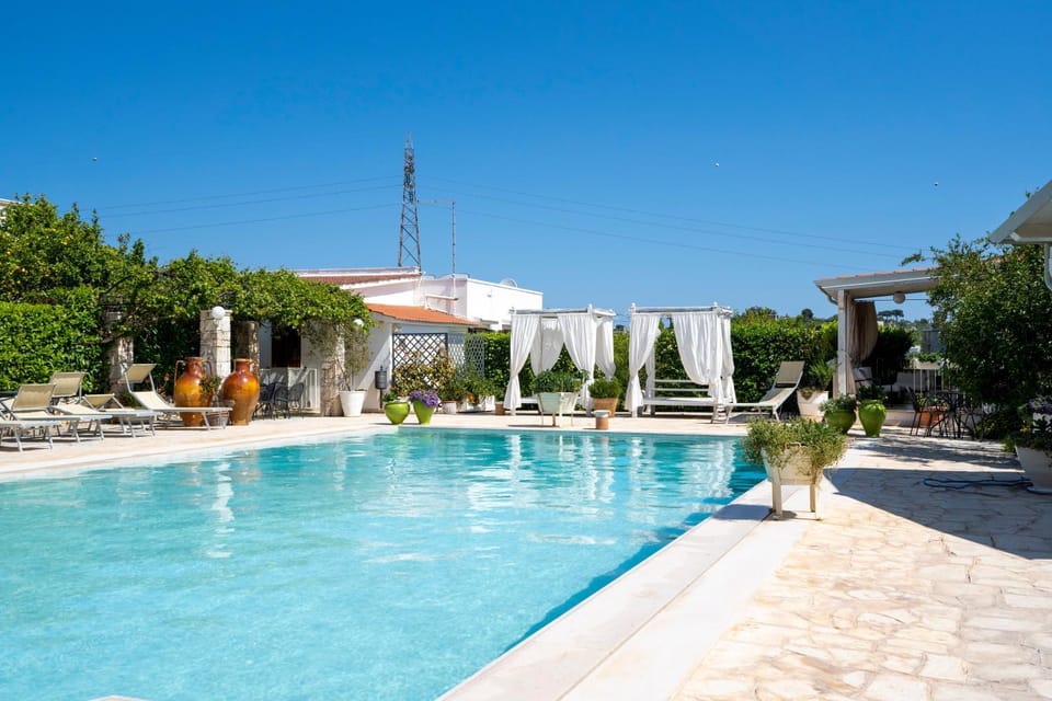 Property building, Living room, Swimming pool