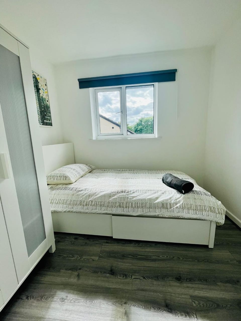 Bed, Photo of the whole room, Bedroom, towels, wardrobe