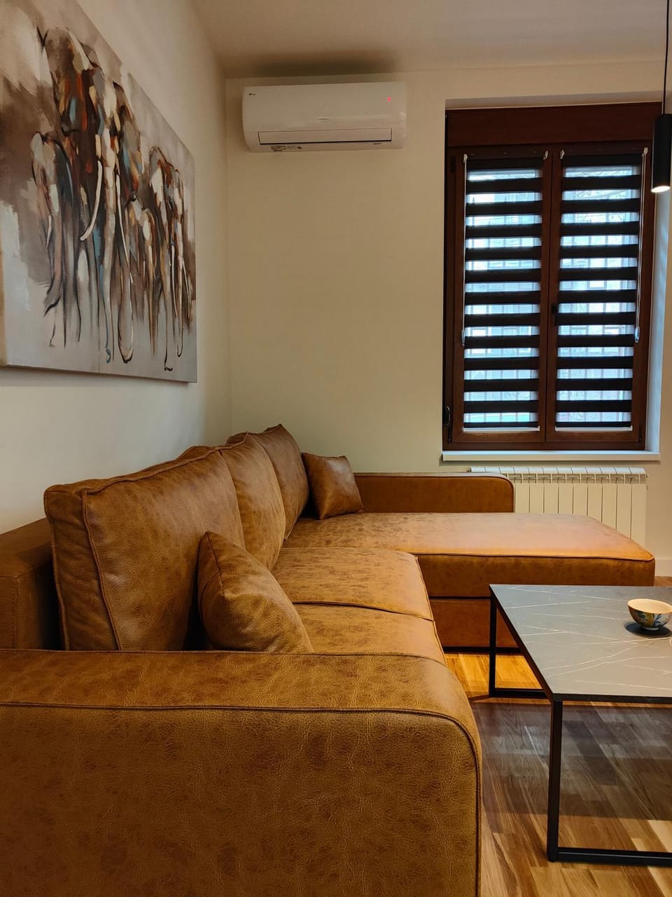 Living room, Seating area, air conditioner