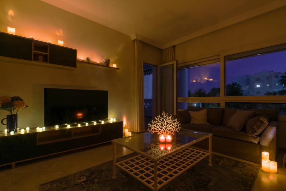 Night, Living room, Photo of the whole room, Seating area