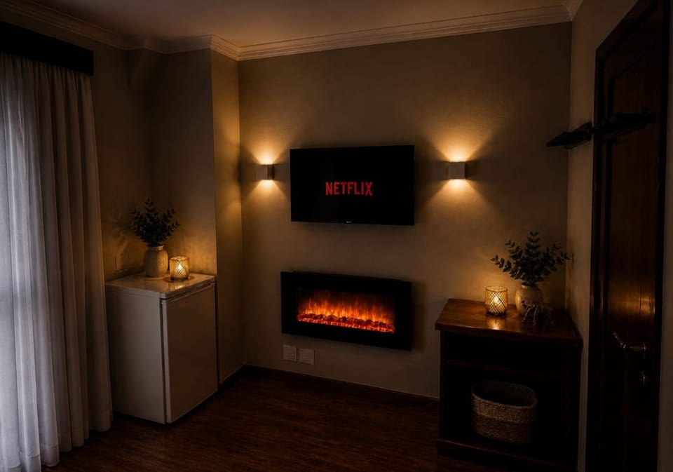TV and multimedia, Decorative detail, fireplace, minibar