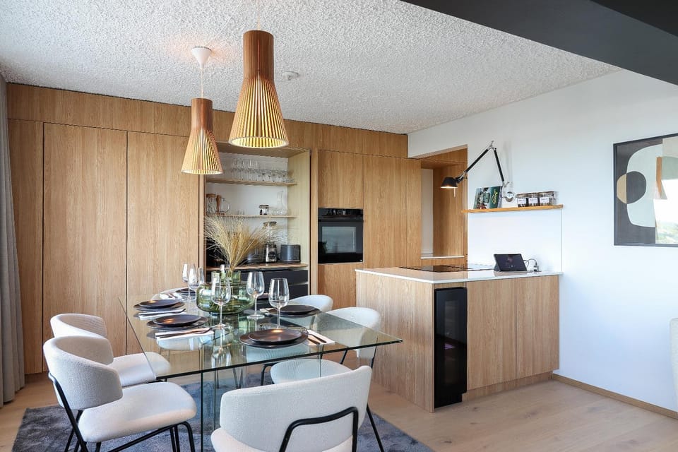 Kitchen or kitchenette, stove, kitchen