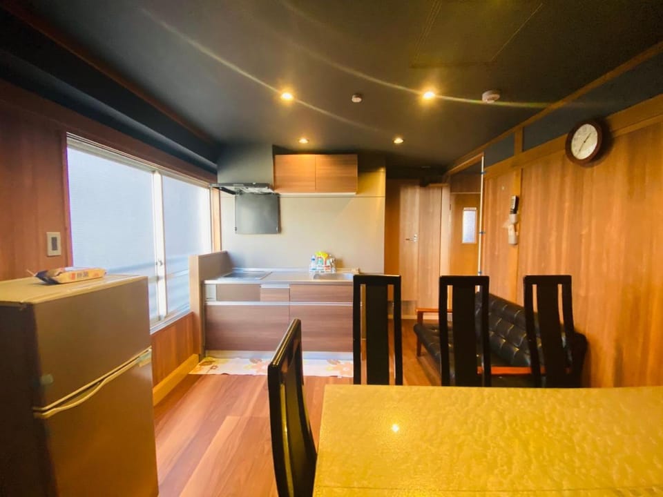 Kitchen or kitchenette, Living room, Dining area
