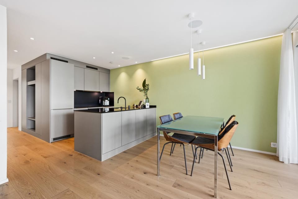 Kitchen or kitchenette, Dining area, dishwasher, stove