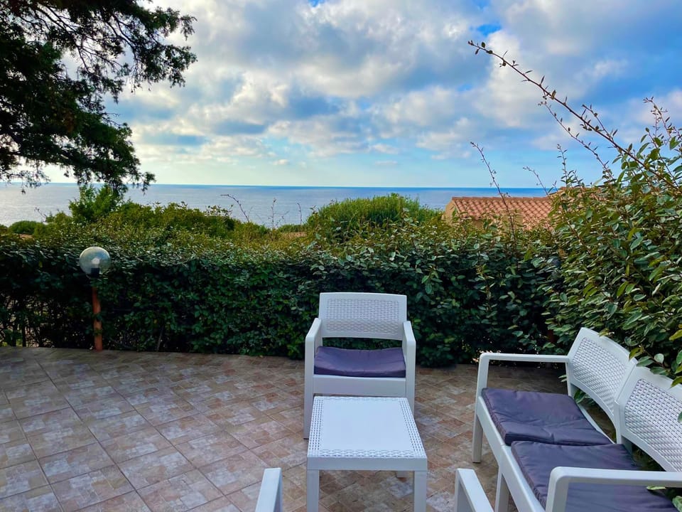 Patio, View (from property/room), Balcony/Terrace, Seating area, Sea view, sunbed